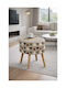 Living Room Wooden Khaki Stool 40x60x58cm