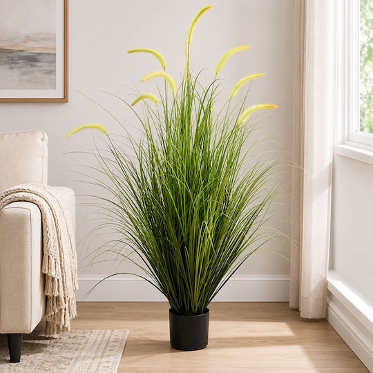 Τεχνητό Διακοσμητικό Pampas Grass Γλάστρα 120cm