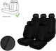 Universal Car Upholstery Seat Covers Full Set Split Rear Seat Zipper Black