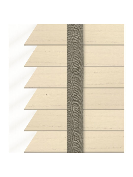 FS Wooden Shading Blind In Ecru Colour W100xH100cm