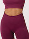 Training Women's Bike Leggings Firming High Waist & Push Up Burgundy