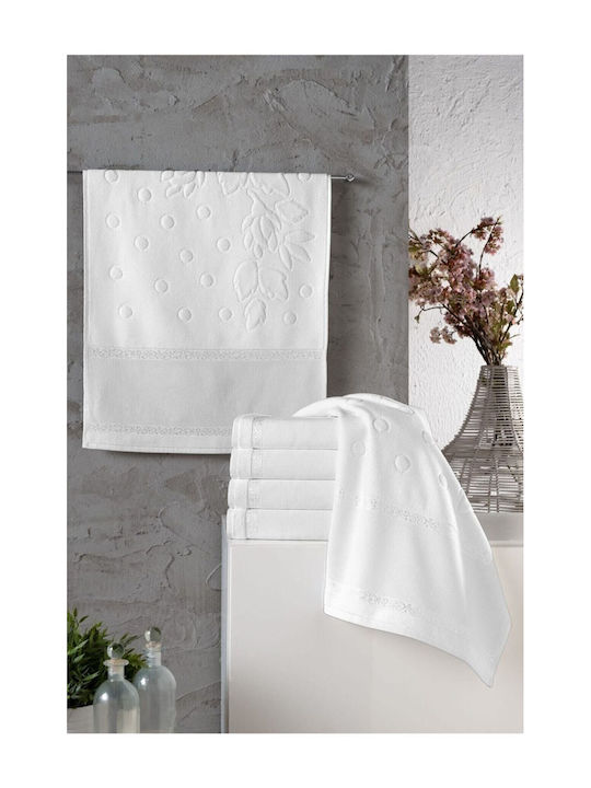 SteweHome Kitchen Towel Made of 100% Cotton in White Colour 30x50cm 6 Pieces