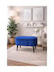 Living Room Stool With Storage Space Wooden Blue 40x60x39cm