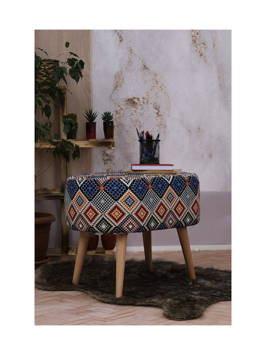 Living Room Wooden Oval Stool