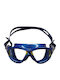 CressiSub Mini Cobra Kids Swimming Goggles with Anti-Glare Blue Lenses
