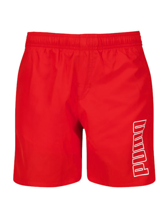 PUMA 938302 Kinder Badebekleidung Badeshorts Rot