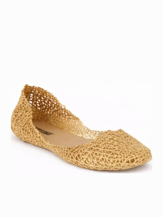 Mitsuko Damen Strandschuhe Silikon Ballerina Gold Mitsuko Damen Strandschuhe Silikon Ballerina Gold