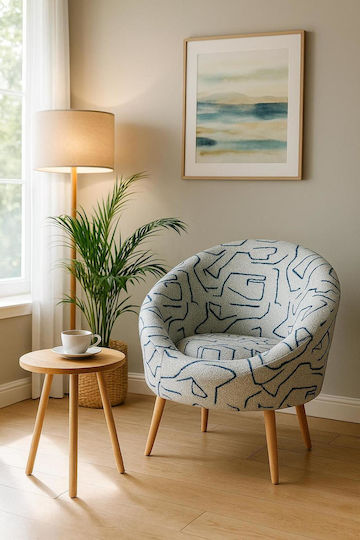 Armchair 70x70x70cm Blue Armchair 70x70x70cm Blue