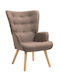 Burnaby Πολυθρόνα Καφέ 68x68x97.5cm