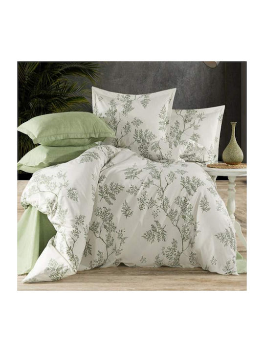 MayHome Σετ Παπλωματοθήκη 160x240cm Μονή με Μαξιλαροθήκη Floral