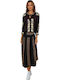 Φούστα Floral Black Brown