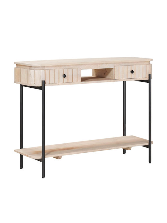 Table Made of Solid Wood White 100x30x76cm