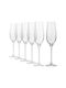 Krosno Set Brillen Champagner Kelch Kristall 180ml 6 Stück