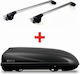 Modula Dachträger Beluga Easy 460 Matt Grau 460 Liter Dachträger Aluminium Schwarze Silber