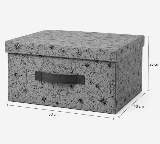 Fabric Storage Box with Lid 50x40x25cm