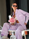 Set Dama Lilac Cu Pantaloni