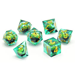 Forest Dragon's Gaze Floating Eye Rpg Dice Set