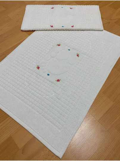 SteweHome Set Cotton Bath Mats Beige 50x70cm 2 Pieces