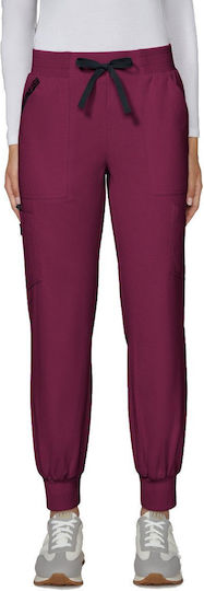 KOI USA Female Medical Pants Burgundy