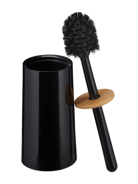 Relaxdays Metallic Toilet Brush Brown