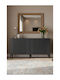 Bufet Din Lemn Gri 150x32x75cm