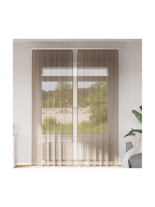 vidaXL vidaXL Vorhänge Fenster mit Grommet Offenes Braun 140x260cm