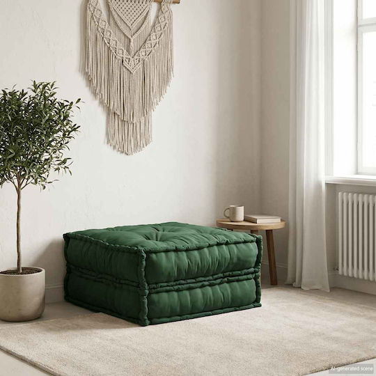 Multifunctional Bean Bag Sofa Waterproof Green 70x70x36cm
