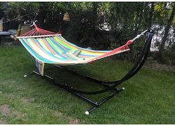 SteweHome Klappbare Hängemattenständer Metallisch Schwarz 360x275cm