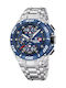Festina Herrenuhr Batterie mit Silber Metall-Armband