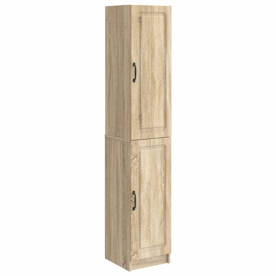 vidaXL Bathroom Column Cabinet Wall Hung M33xD34.5xH87cm Sonoma