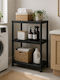 Ankor Επιδαπέδια Ραφιέρα Μπάνιου Πλαστική 60x30x91cm Μαύρη