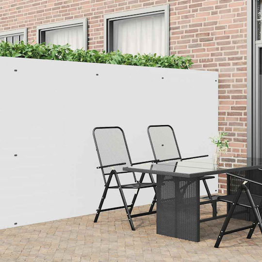 vidaXL Kunststoff Zaunpaneel in Weißer Farbe 3x1.8m
