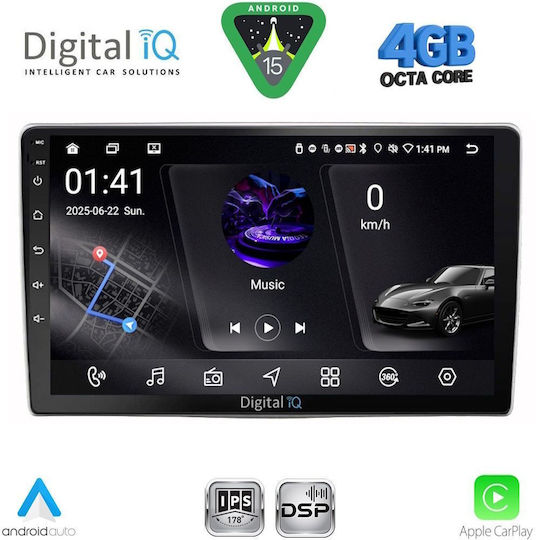 Digital IQ Ηχοσύστημα Αυτοκινήτου για Alfa Romeo Mito 2008-2018 (Bluetooth/USB/WiFi/GPS/Apple-Carplay/Android-Auto) με Οθόνη Αφής 9"