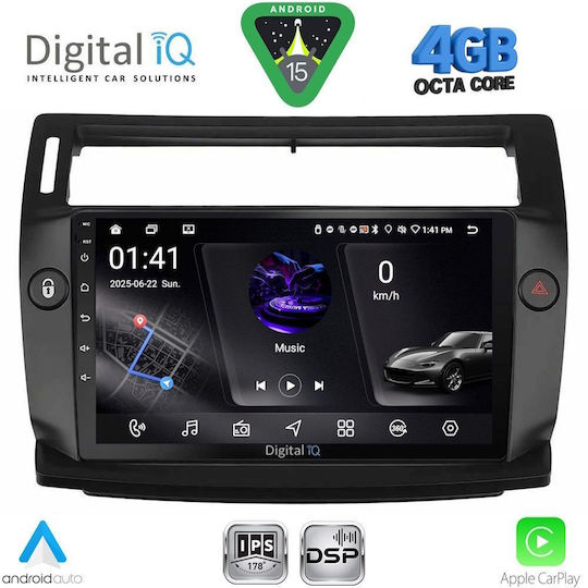 Digital IQ Car Audio System for Citroen C4 2004-2011 (Bluetooth/USB/WiFi/GPS/Apple CarPlay/Android Auto) with 9" Touch Screen