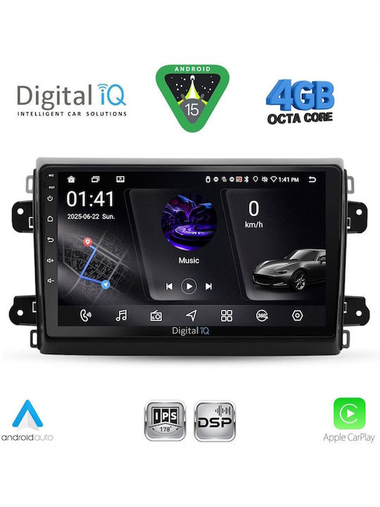 Digital IQ Car Audio System for Fiat Ducato 2021 (Bluetooth/USB/WiFi/GPS/Apple CarPlay/Android Auto) with 9" Touch Screen
