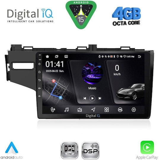 Digital IQ Car Audio System for Honda Jazz 2013-2019 Bluetooth USB WiFi GPS Apple CarPlay Android Auto with 10" Touch Screen