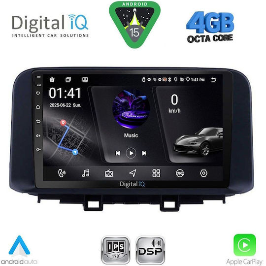 Digital IQ Ηχοσύστημα Αυτοκινήτου για Hyundai Kona 2017-2023 (Bluetooth/USB/WiFi/GPS/Apple-Carplay/Android-Auto) με Οθόνη Αφής 10"