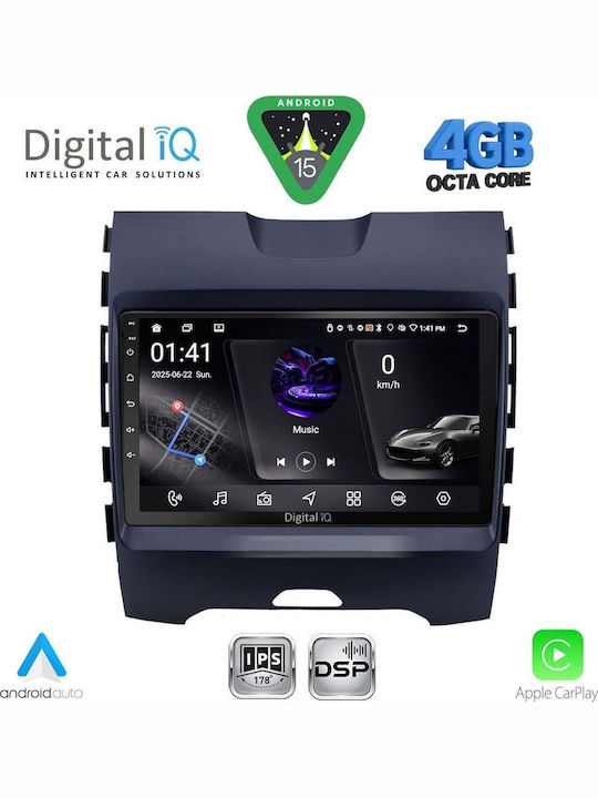 Digital IQ Car Audio System for Ford Edge 2015-2023 (Bluetooth/USB/WiFi/GPS/Apple CarPlay/Android Auto) with 9" Touch Screen