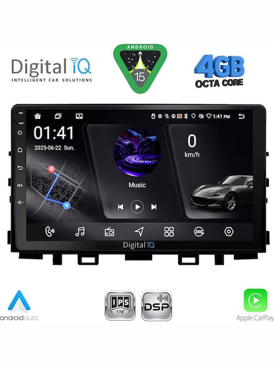 Digital IQ Car Audio System for Kia Rio Stonic 2018 with Touch Screen 9" Bluetooth USB Wi-Fi GPS Apple CarPlay Android Auto Digital IQ RSG 6316 CPA