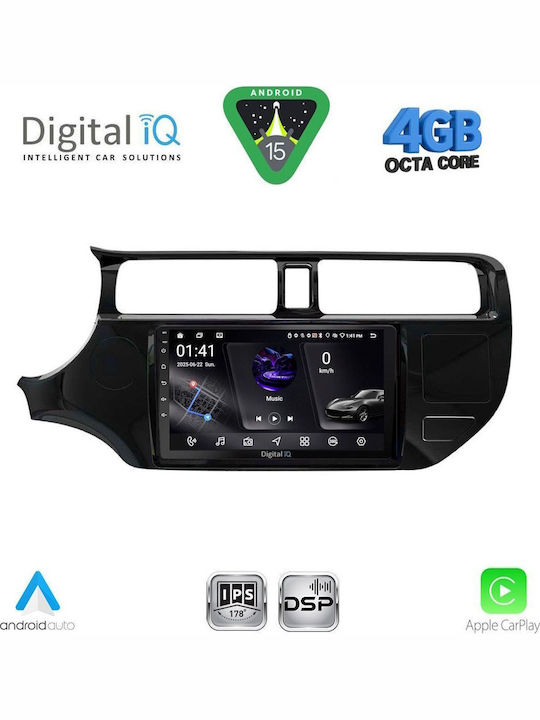 Digital IQ Car Audio System for Kia Rio 2012-2015 (Bluetooth/USB/WiFi/GPS/Apple CarPlay/Android Auto) with 9" Touch Screen