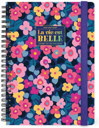 Legami Milano Wöchentliches Tagebuch 2026/27 Flowers Spirale 15x21cm