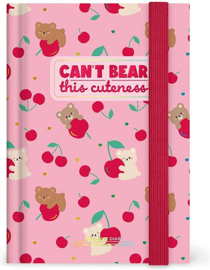 Legami Milano Ημερήσια Ατζέντα 2026/27 Teddy Bear Cherry Pink 9.5x13.5εκ.