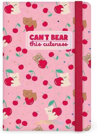 Legami Milano Εβδομαδιαία Ατζέντα 2026/27 Teddy Bear Cherry Pink 12x18εκ.