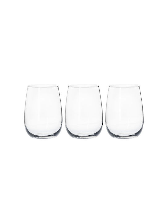 Borgonovo Set Pahare Pentru Apă Din Sticlă 380ml 3 Bucăți