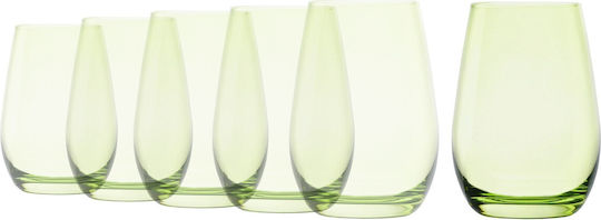 Stolzle Lausitz Set of Glasses Water Cocktail Glass Green 465ml 6 Pieces