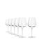 Krosno Set Glasses for White and Red Wine from Crystal in Red Color Goblets 670ml