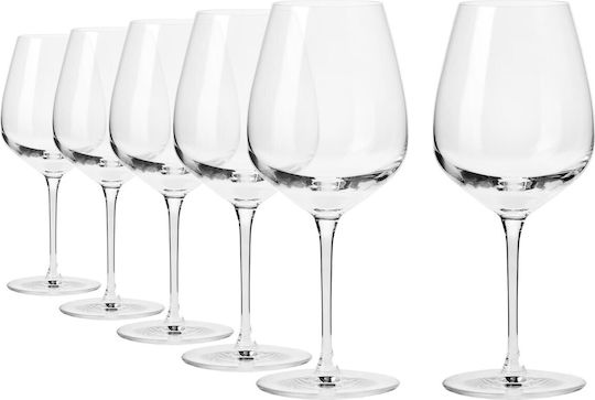 Krosno Set Pahare Pentru Vin Alb Și Vin Roșu Din Cristal Roșii Cu Picior 670ml F57C733058005010 6 Bucăți