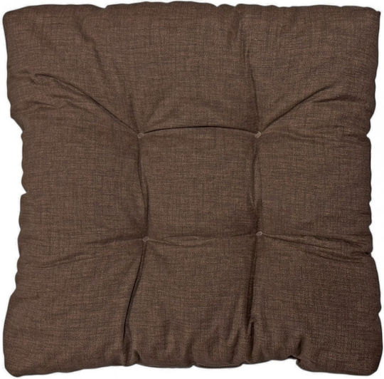 Garden Chair Cushion Bamboo Brown Chocolate 38x38cm