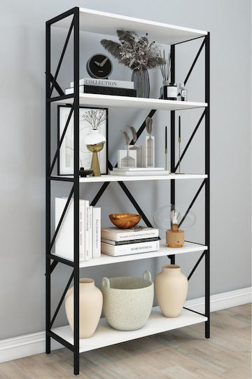 White Bookcase 70x34x180cm