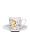 Konitz Flying Notes Φλιτζάνι Espresso από Πορσελάνη Καφέ 85ml